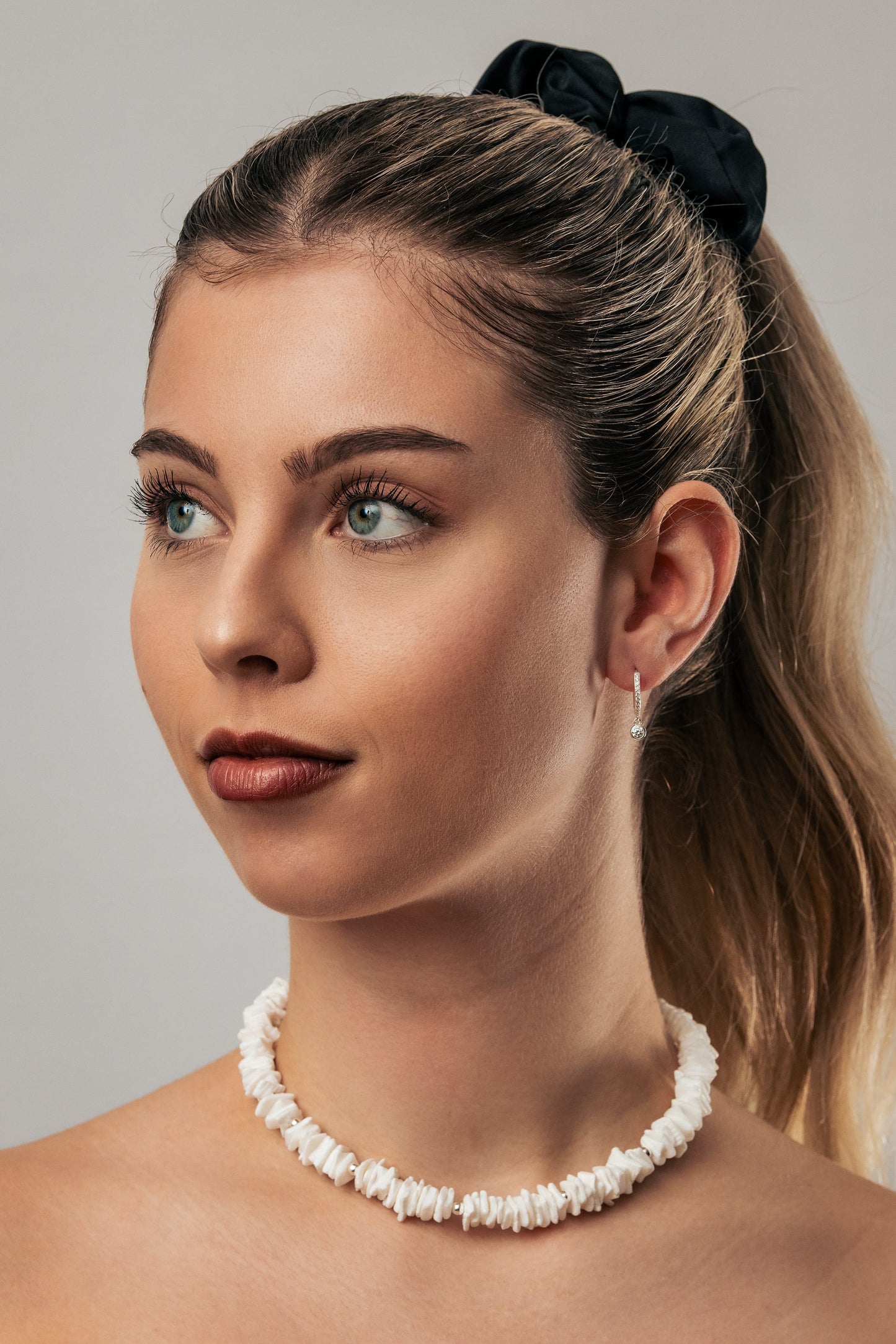 SOPHIA creoles hanging with zirconia 925 silver