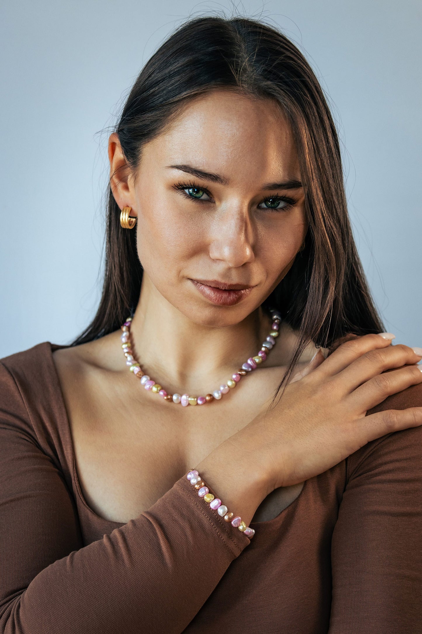 MAKENA Armband mit bunten Süßwasserperlen